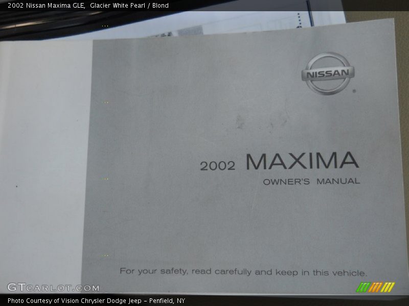 Glacier White Pearl / Blond 2002 Nissan Maxima GLE