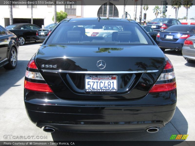 Black / Black 2007 Mercedes-Benz S 550 Sedan