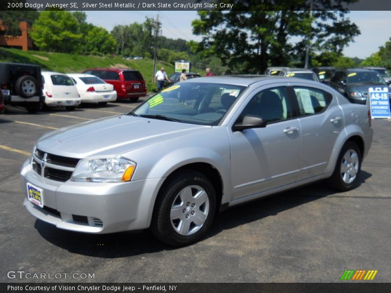 Silver Steel Metallic / Dark Slate Gray/Light Slate Gray 2008 Dodge Avenger SE