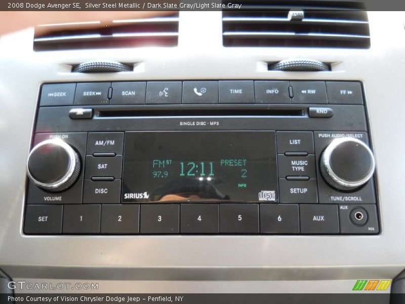 Silver Steel Metallic / Dark Slate Gray/Light Slate Gray 2008 Dodge Avenger SE
