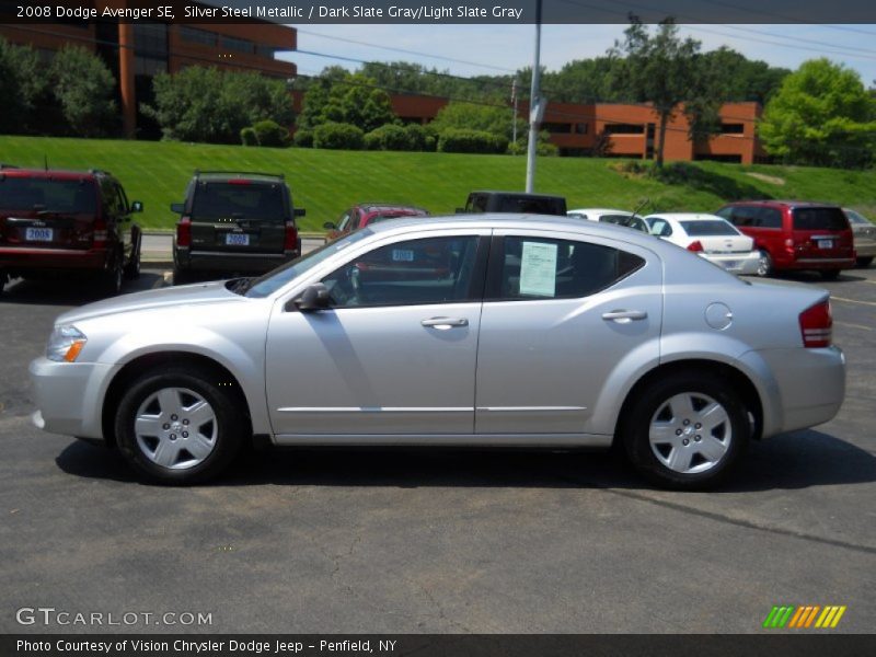 Silver Steel Metallic / Dark Slate Gray/Light Slate Gray 2008 Dodge Avenger SE