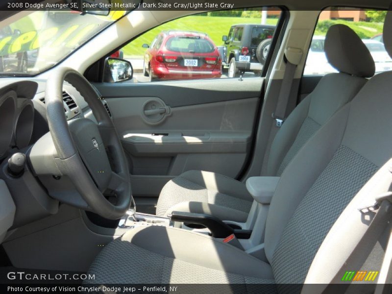 Silver Steel Metallic / Dark Slate Gray/Light Slate Gray 2008 Dodge Avenger SE