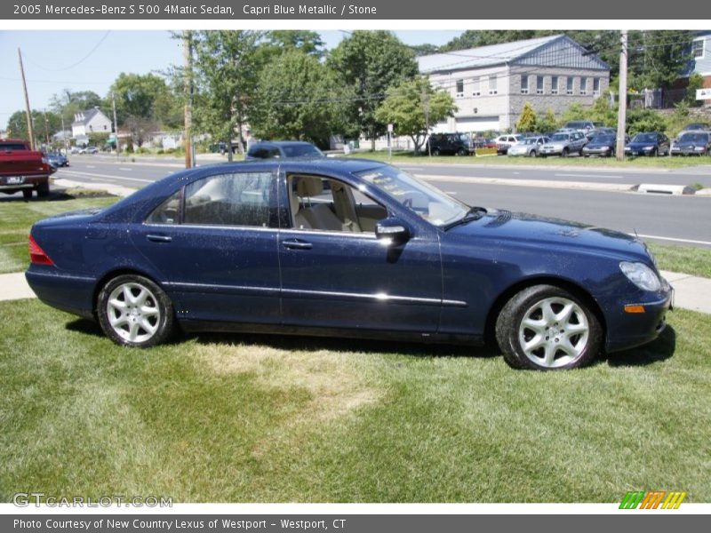 Capri Blue Metallic / Stone 2005 Mercedes-Benz S 500 4Matic Sedan