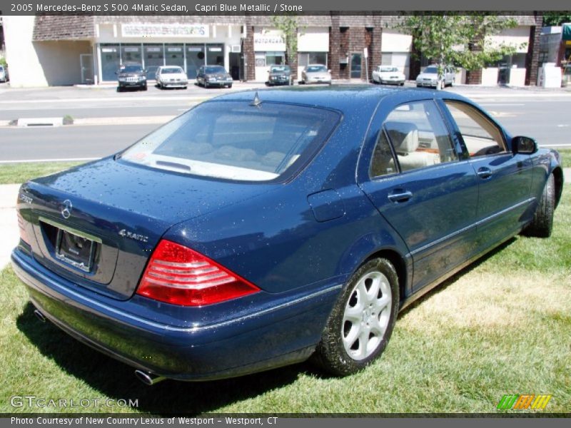 Capri Blue Metallic / Stone 2005 Mercedes-Benz S 500 4Matic Sedan