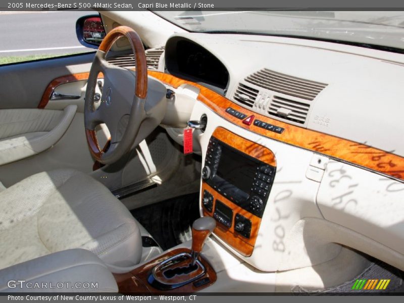 Capri Blue Metallic / Stone 2005 Mercedes-Benz S 500 4Matic Sedan