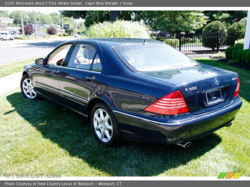 Capri Blue Metallic / Stone 2005 Mercedes-Benz S 500 4Matic Sedan