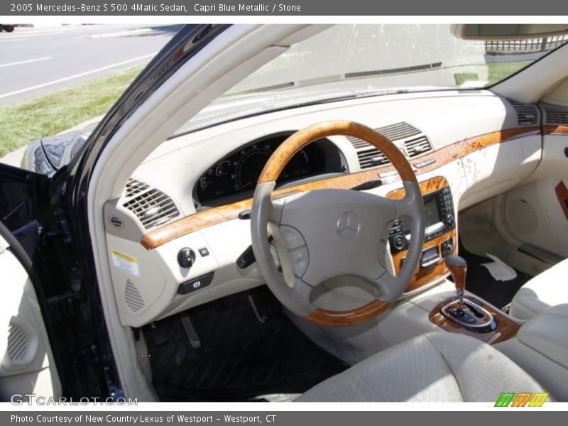 Capri Blue Metallic / Stone 2005 Mercedes-Benz S 500 4Matic Sedan