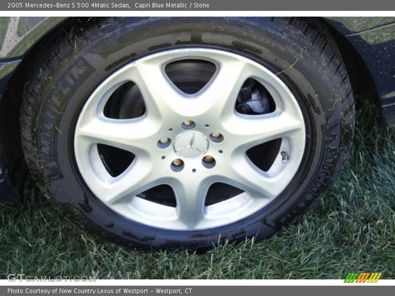 Capri Blue Metallic / Stone 2005 Mercedes-Benz S 500 4Matic Sedan