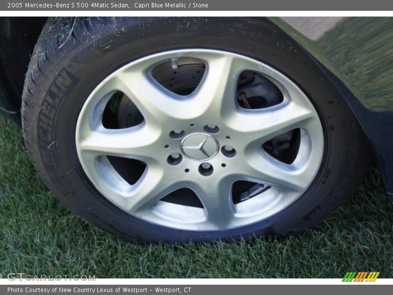 Capri Blue Metallic / Stone 2005 Mercedes-Benz S 500 4Matic Sedan
