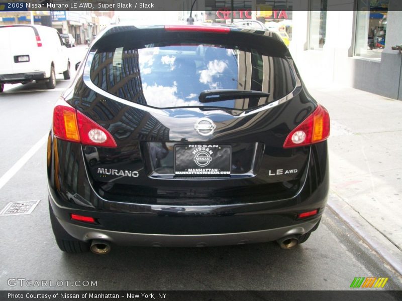 Super Black / Black 2009 Nissan Murano LE AWD
