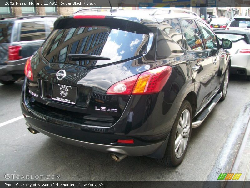 Super Black / Black 2009 Nissan Murano LE AWD