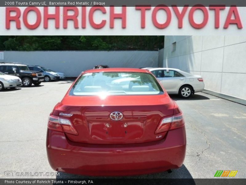 Barcelona Red Metallic / Bisque 2008 Toyota Camry LE