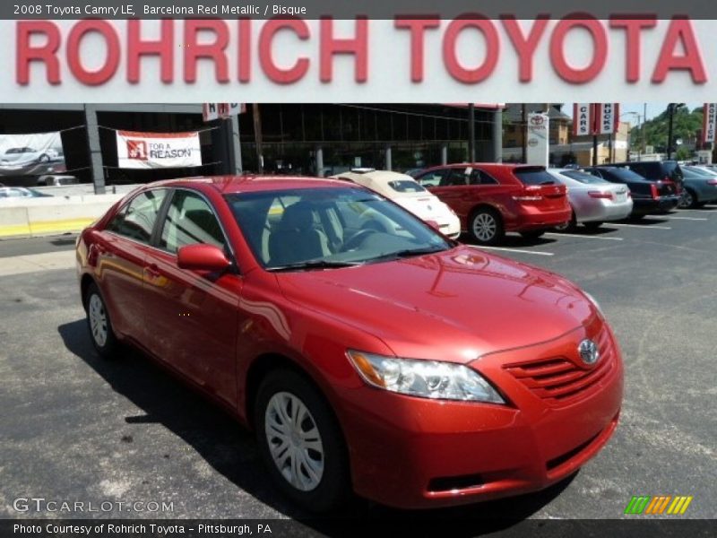 Barcelona Red Metallic / Bisque 2008 Toyota Camry LE