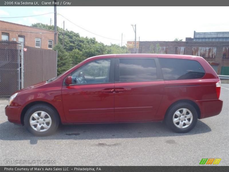 Claret Red / Gray 2006 Kia Sedona LX