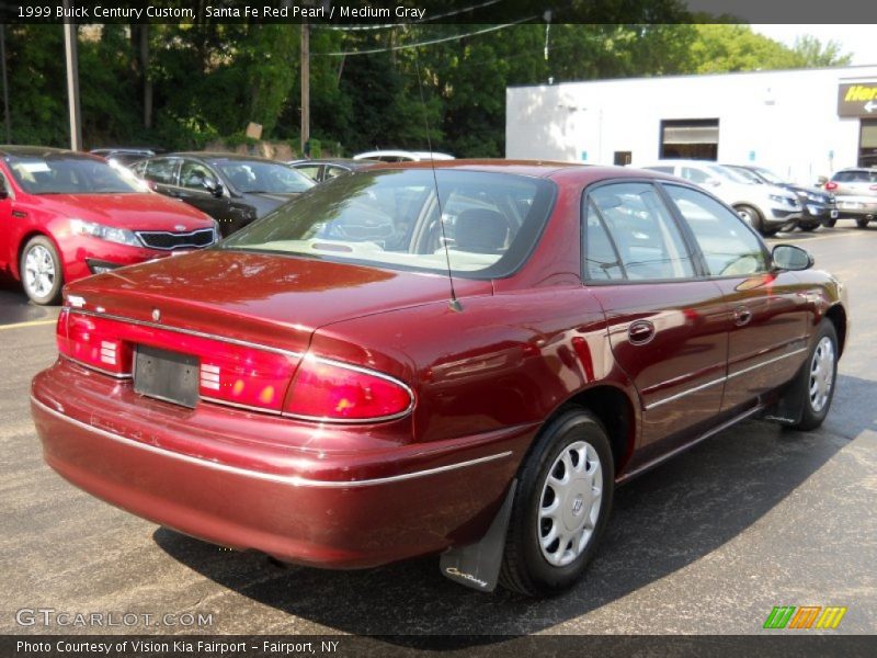 Santa Fe Red Pearl / Medium Gray 1999 Buick Century Custom