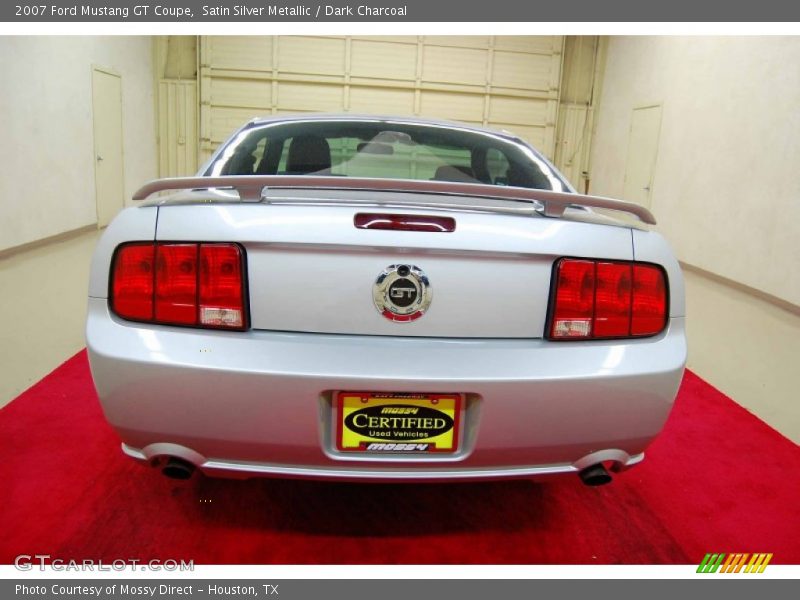 Satin Silver Metallic / Dark Charcoal 2007 Ford Mustang GT Coupe