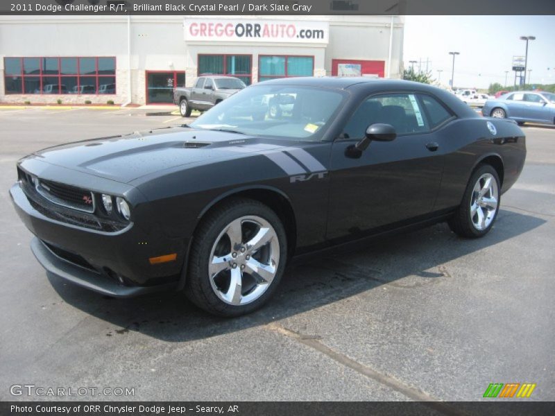 Brilliant Black Crystal Pearl / Dark Slate Gray 2011 Dodge Challenger R/T