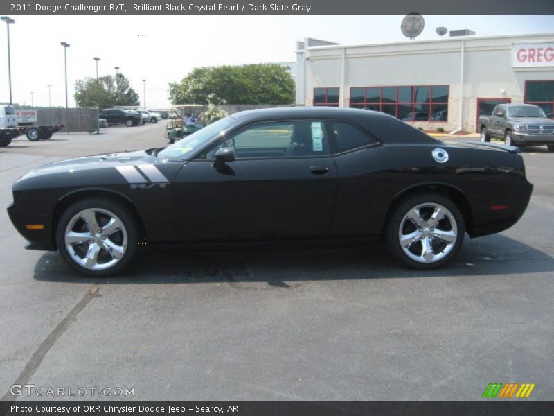 Brilliant Black Crystal Pearl / Dark Slate Gray 2011 Dodge Challenger R/T