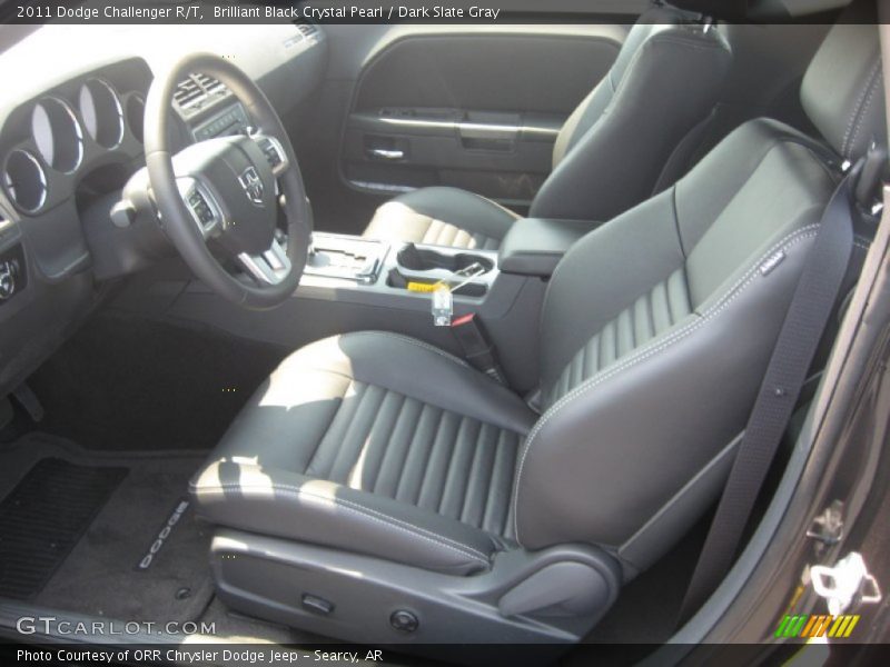 Brilliant Black Crystal Pearl / Dark Slate Gray 2011 Dodge Challenger R/T