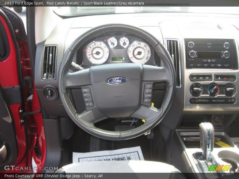 Red Candy Metallic / Sport Black Leather/Grey Alcantara 2010 Ford Edge Sport