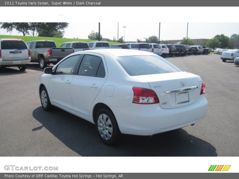 Super White / Dark Charcoal 2011 Toyota Yaris Sedan