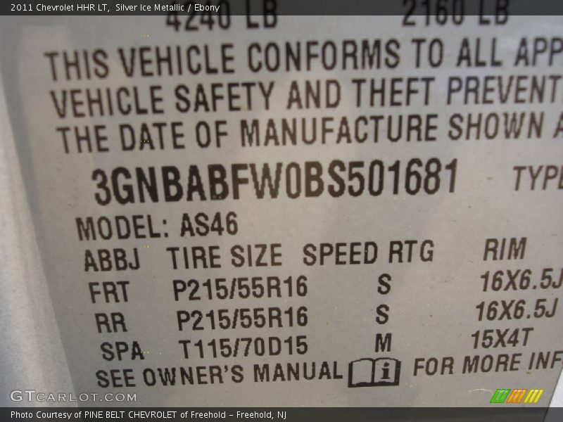 Silver Ice Metallic / Ebony 2011 Chevrolet HHR LT