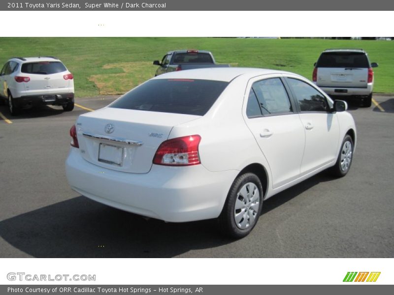 Super White / Dark Charcoal 2011 Toyota Yaris Sedan