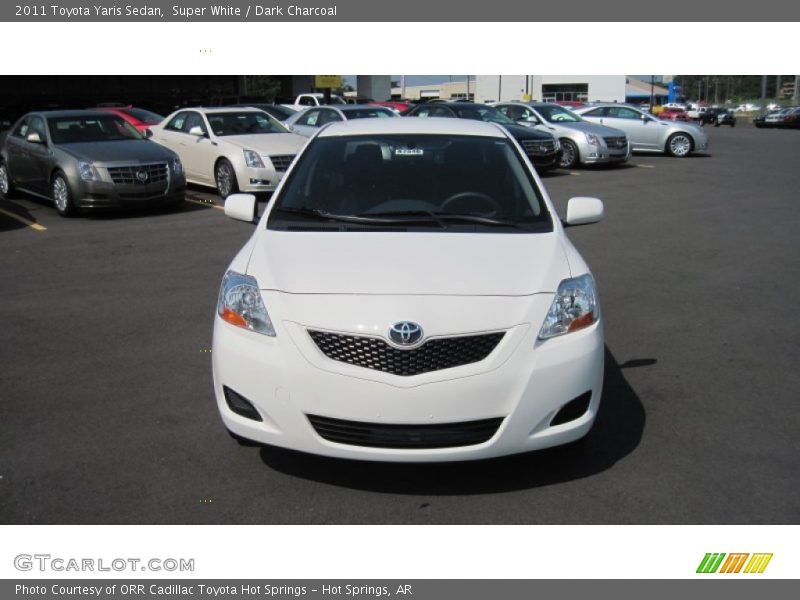 Super White / Dark Charcoal 2011 Toyota Yaris Sedan