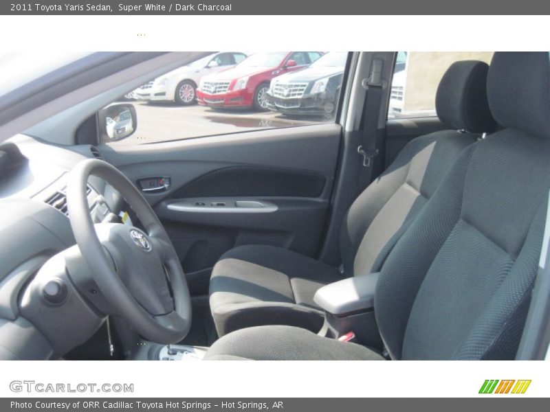 Super White / Dark Charcoal 2011 Toyota Yaris Sedan