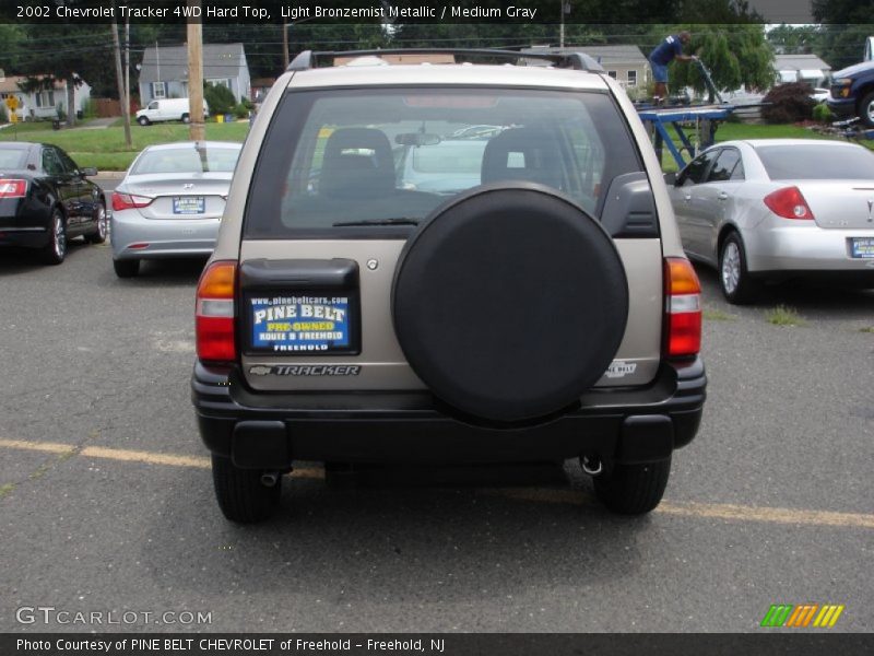 Light Bronzemist Metallic / Medium Gray 2002 Chevrolet Tracker 4WD Hard Top