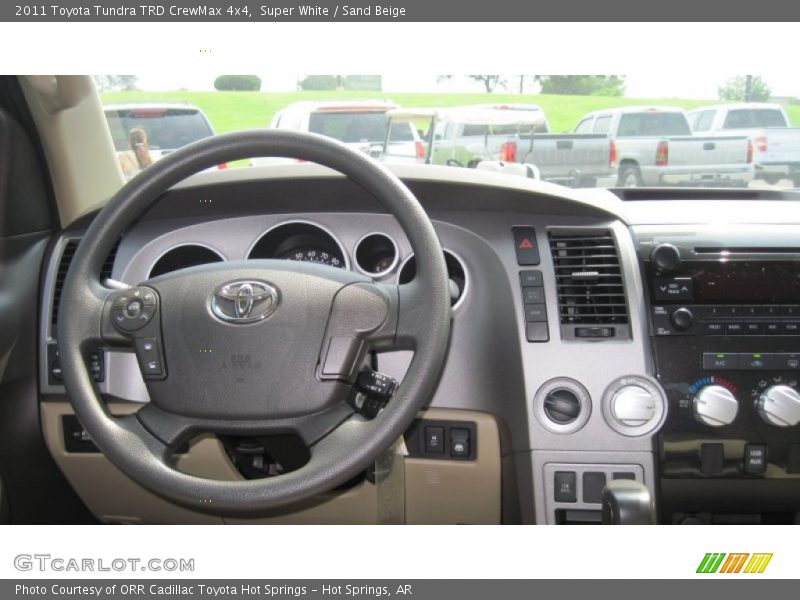 Super White / Sand Beige 2011 Toyota Tundra TRD CrewMax 4x4