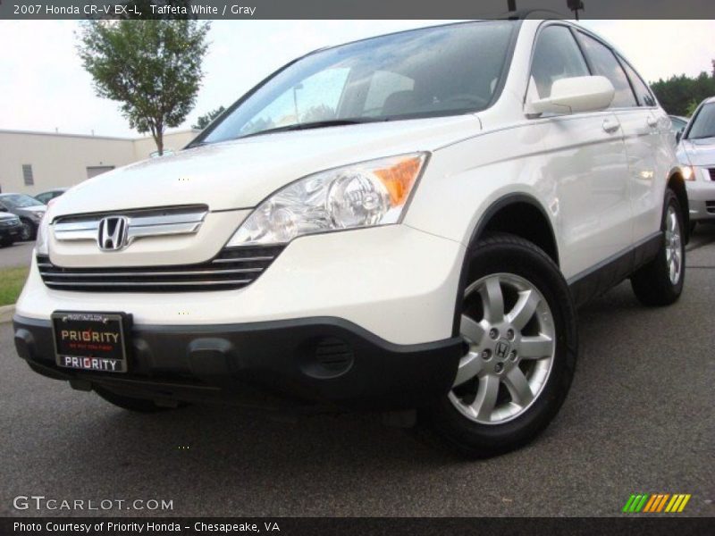 Taffeta White / Gray 2007 Honda CR-V EX-L