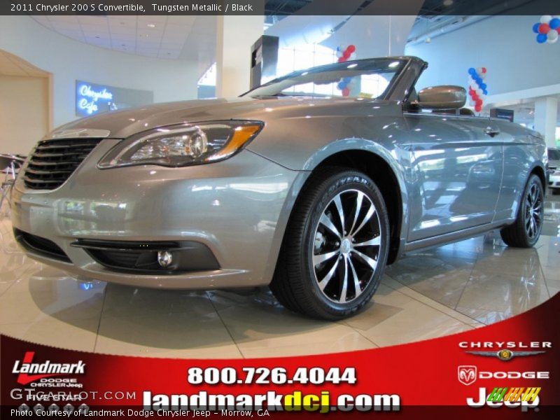 Tungsten Metallic / Black 2011 Chrysler 200 S Convertible