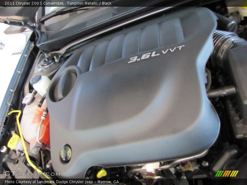 Tungsten Metallic / Black 2011 Chrysler 200 S Convertible