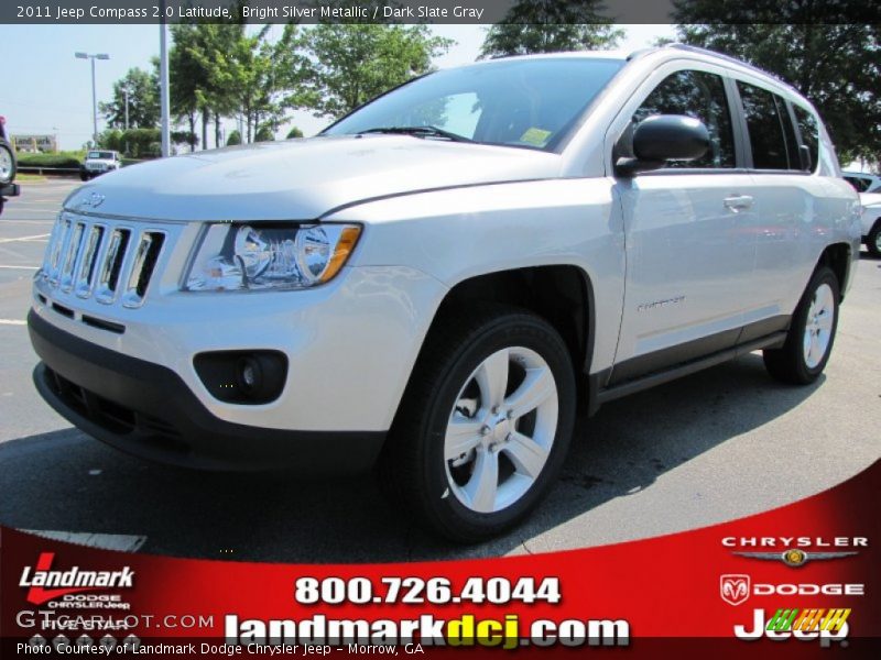 Bright Silver Metallic / Dark Slate Gray 2011 Jeep Compass 2.0 Latitude