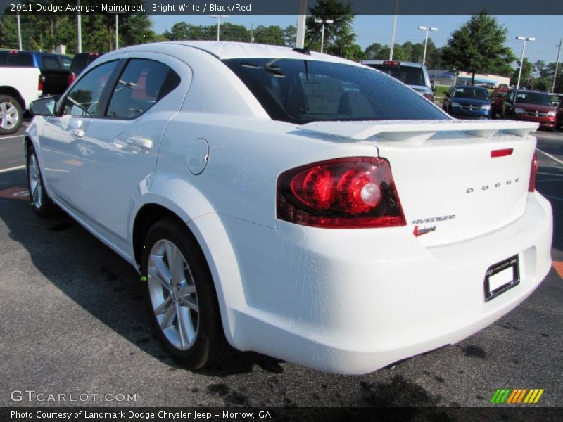 Bright White / Black/Red 2011 Dodge Avenger Mainstreet