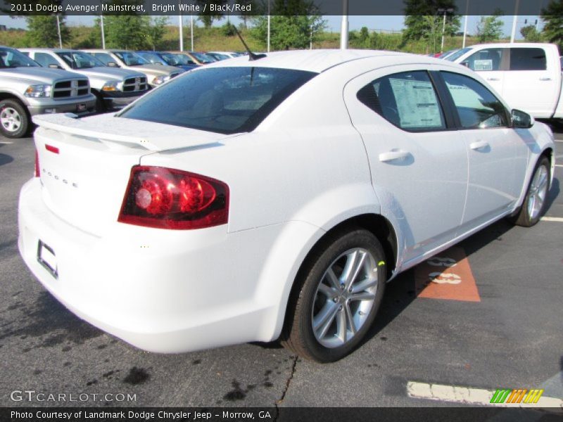 Bright White / Black/Red 2011 Dodge Avenger Mainstreet