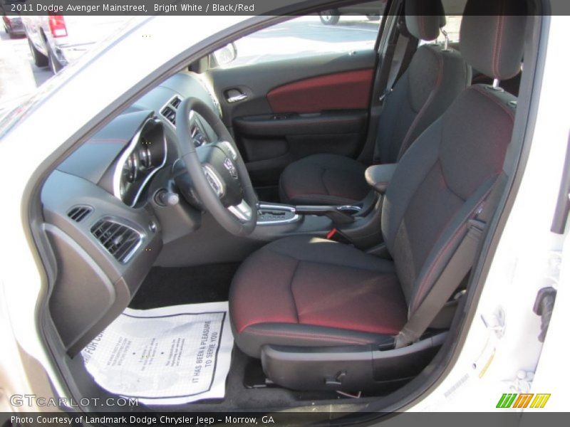 Bright White / Black/Red 2011 Dodge Avenger Mainstreet