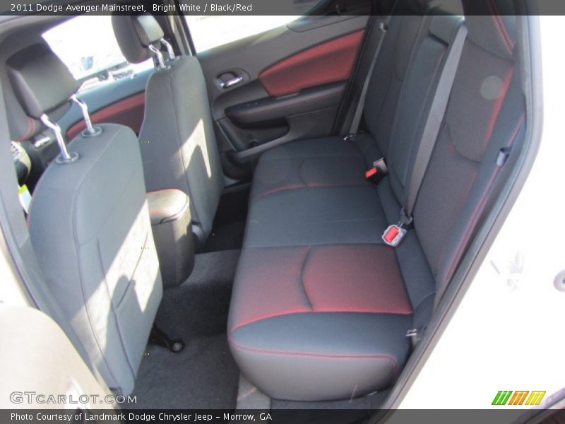 Bright White / Black/Red 2011 Dodge Avenger Mainstreet