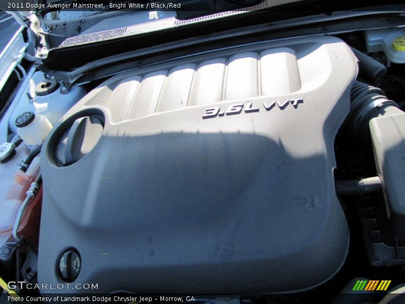 Bright White / Black/Red 2011 Dodge Avenger Mainstreet