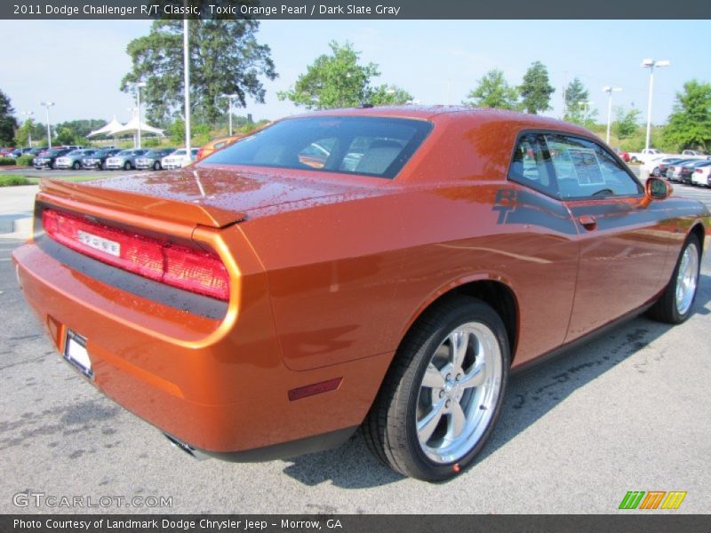 Toxic Orange Pearl / Dark Slate Gray 2011 Dodge Challenger R/T Classic