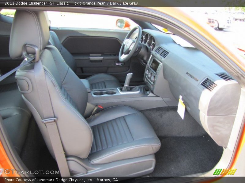 Toxic Orange Pearl / Dark Slate Gray 2011 Dodge Challenger R/T Classic