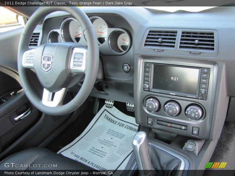 Toxic Orange Pearl / Dark Slate Gray 2011 Dodge Challenger R/T Classic