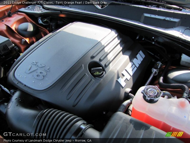 Toxic Orange Pearl / Dark Slate Gray 2011 Dodge Challenger R/T Classic