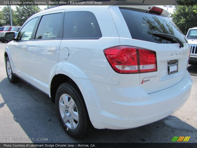 Bianco White / Black/Light Frost Beige 2011 Dodge Journey Express