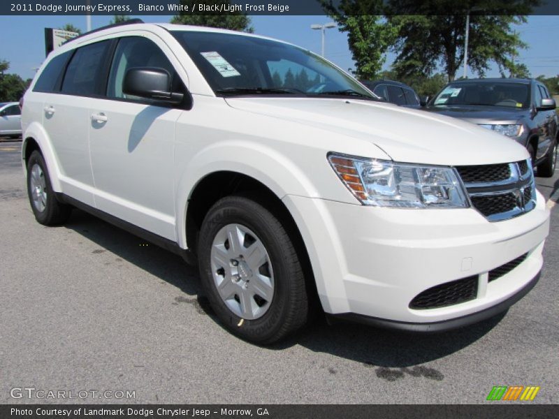 Bianco White / Black/Light Frost Beige 2011 Dodge Journey Express