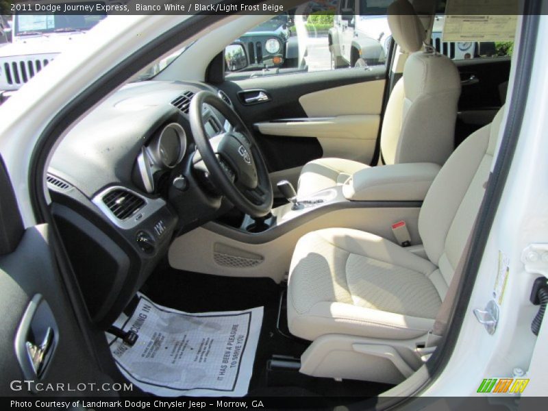 Bianco White / Black/Light Frost Beige 2011 Dodge Journey Express