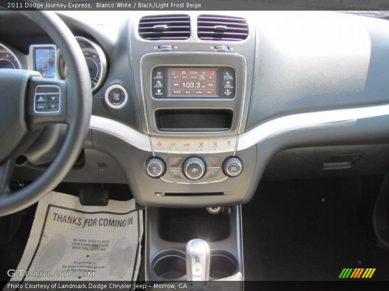 Bianco White / Black/Light Frost Beige 2011 Dodge Journey Express