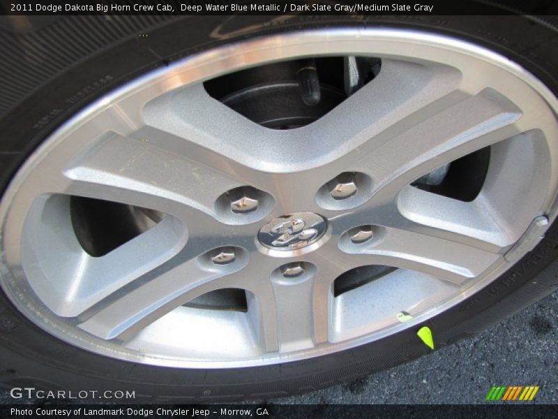 Deep Water Blue Metallic / Dark Slate Gray/Medium Slate Gray 2011 Dodge Dakota Big Horn Crew Cab