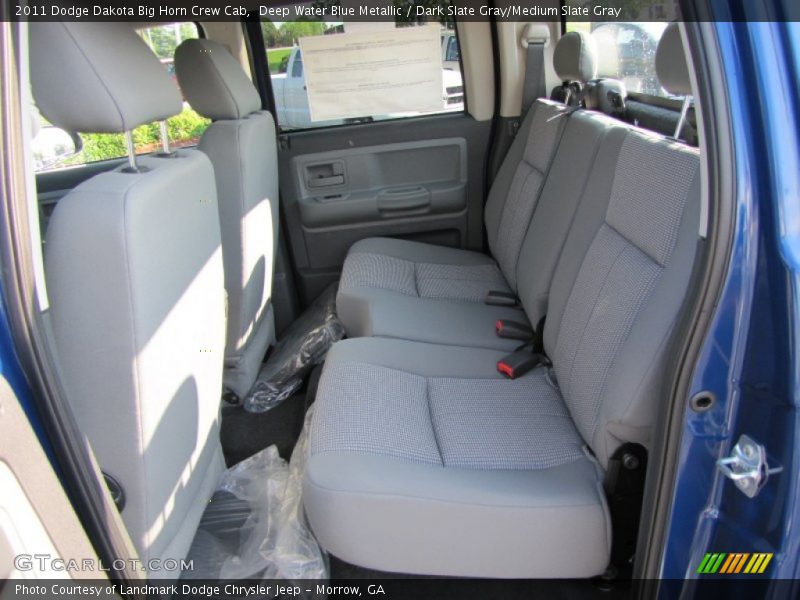 Deep Water Blue Metallic / Dark Slate Gray/Medium Slate Gray 2011 Dodge Dakota Big Horn Crew Cab